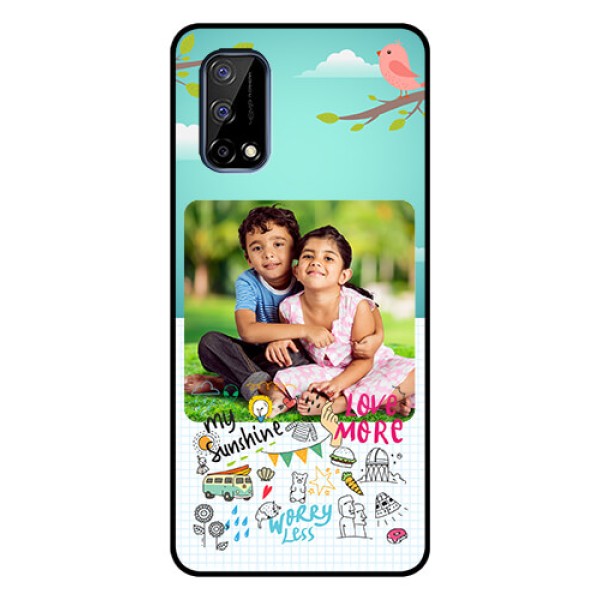 Realme Narzo 30 Pro 5G Photo Printing on Glass Case - Doodle love Design