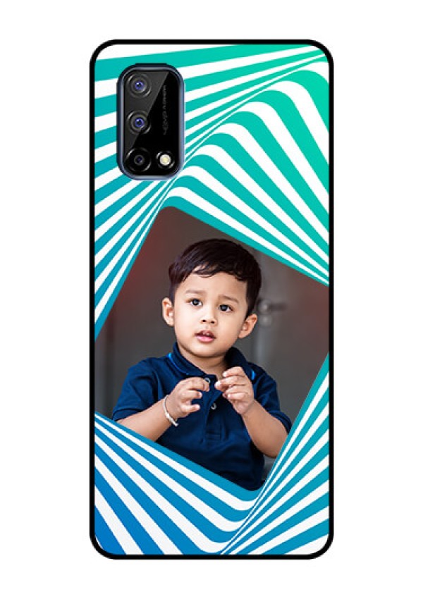 Realme Narzo 30 Pro 5G Personalized Glass Phone Case - Abstract Spiral Design