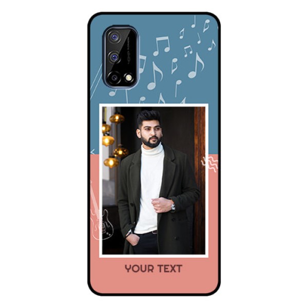 Realme Narzo 30 Pro 5G Photo Printing on Glass Case - with Color Musical Note Design Realme Narzo 30 Pro 5G Photo Printing on Glass Case - with Color Musical Note Design