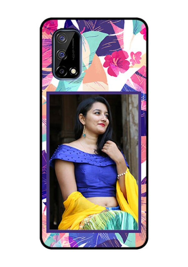Realme Narzo 30 Pro 5G Custom Glass Mobile Case - Abstract Floral Design