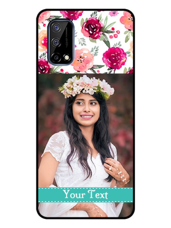 Custom Realme Narzo 30 Pro 5G Custom Glass Phone Case - Watercolor Floral Design