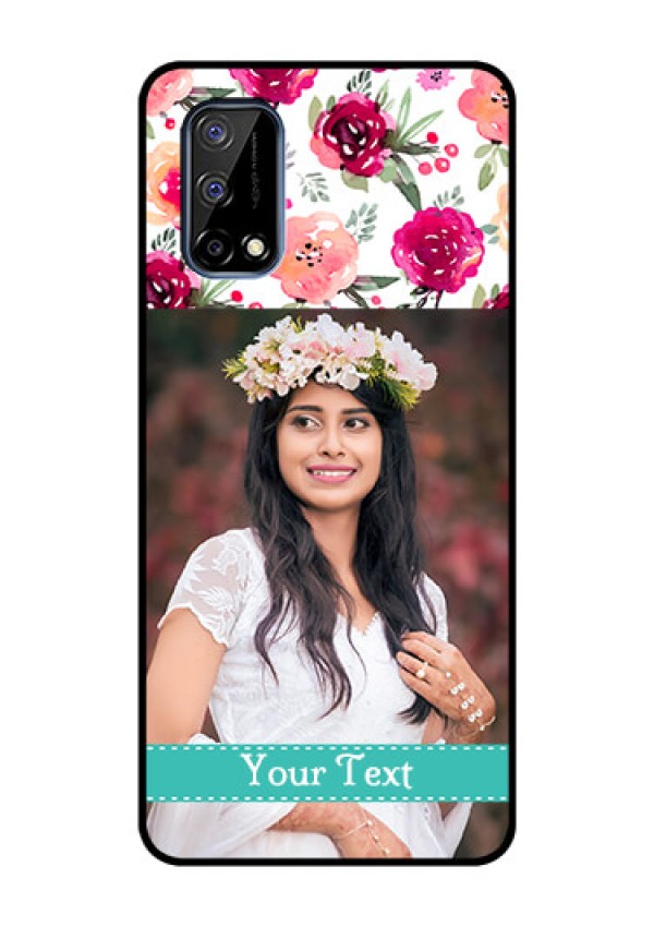 Realme Narzo 30 Pro 5G Custom Glass Phone Case - Watercolor Floral Design