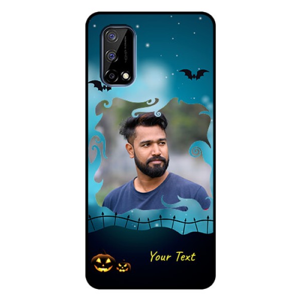 Realme Narzo 30 Pro 5G Custom Glass Phone Case - Halloween frame design