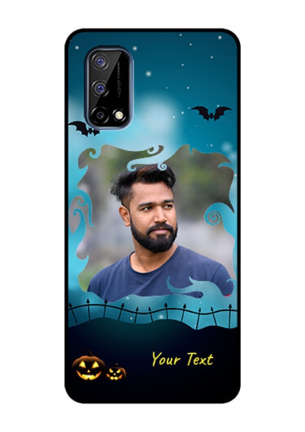 Realme Narzo 30 Pro 5G Custom Glass Phone Case - Halloween frame design