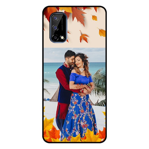 Realme Narzo 30 Pro 5G Photo Printing on Glass Case - Autumn Maple Leaves Design