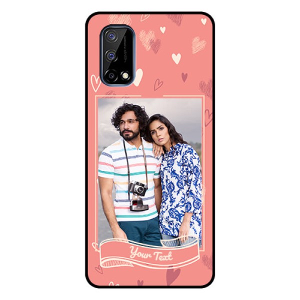 Realme Narzo 30 Pro 5G Custom Glass Phone Case - Love doodle art Design