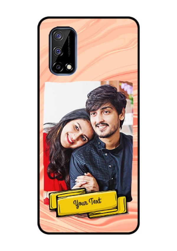 Realme Narzo 30 Pro 5G Personalized Glass Phone Case - Marble Texture Design