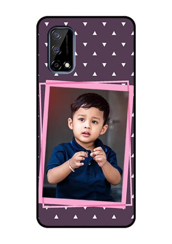 Realme Narzo 30 Pro 5G Custom Glass Mobile Case - Triangle Pattern Dotted Design