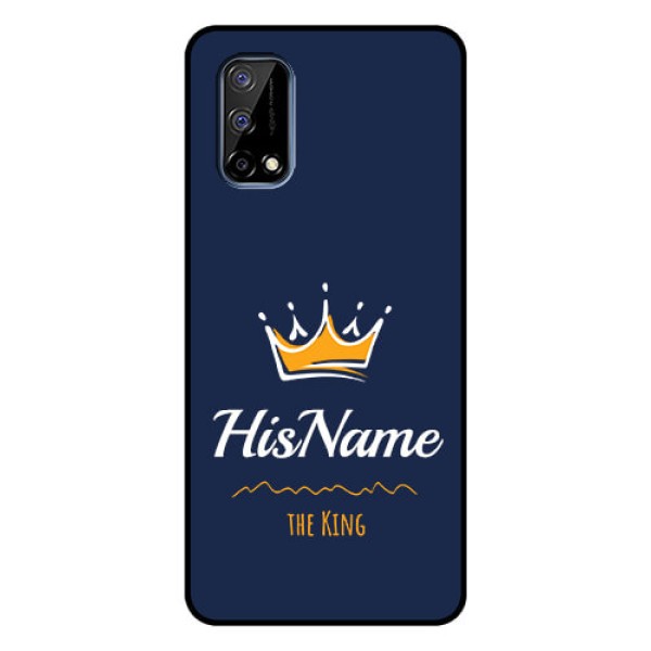 Realme Narzo 30 Pro 5G Glass Phone Case King with Name