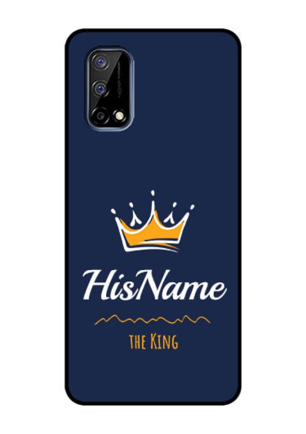Realme Narzo 30 Pro 5G Glass Phone Case King with Name