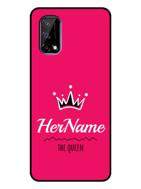Custom Realme Narzo 30 Pro 5G Glass Phone Case Queen with Name