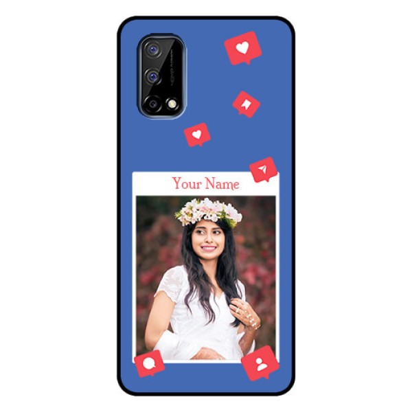 Narzo 30 Pro 5G Custom Glass Phone Case - Like Share And Comment Design
