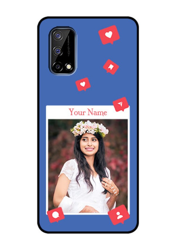 Narzo 30 Pro 5G Custom Glass Phone Case - Like Share And Comment Design