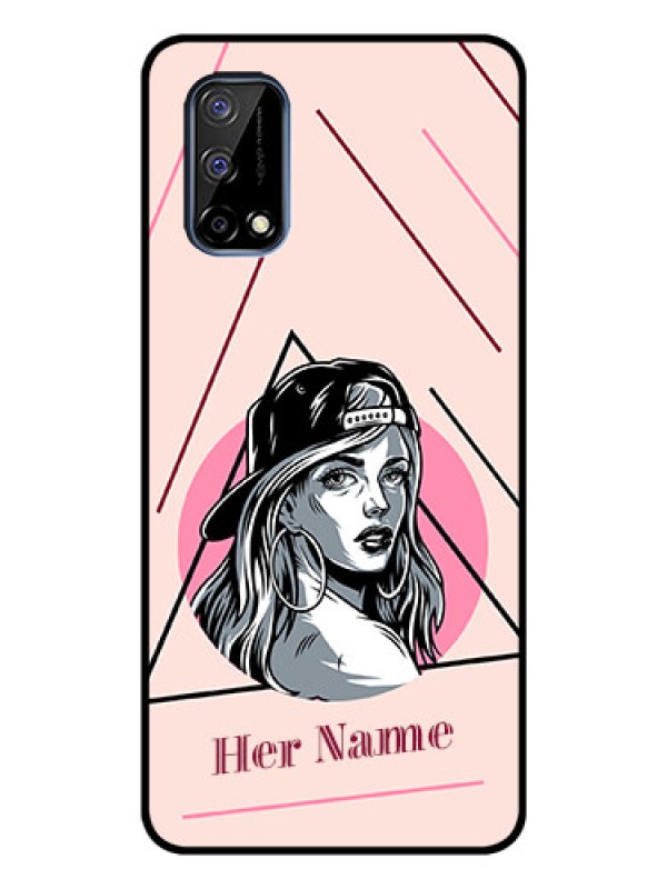 Custom Narzo 30 Pro 5G Personalized Glass Phone Case - Rockstar Girl Design