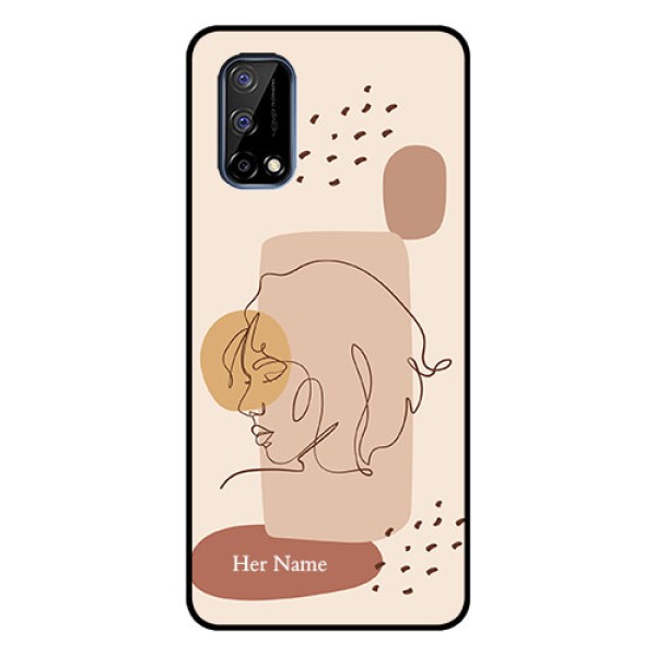Narzo 30 Pro 5G Photo Printing on Glass Case - Calm Woman line art Design Narzo 30 Pro 5G Photo Printing on Glass Case - Calm Woman line art Design