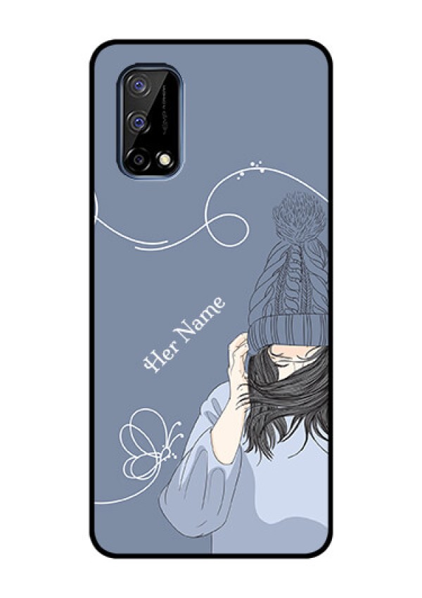 Narzo 30 Pro 5G Custom Glass Mobile Case - Girl in winter outfit Design