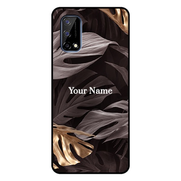 Narzo 30 Pro 5G Personalised Glass Phone Case - Wild Leaves digital paint Design