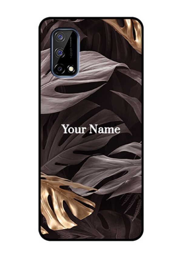 Narzo 30 Pro 5G Personalised Glass Phone Case - Wild Leaves digital paint Design