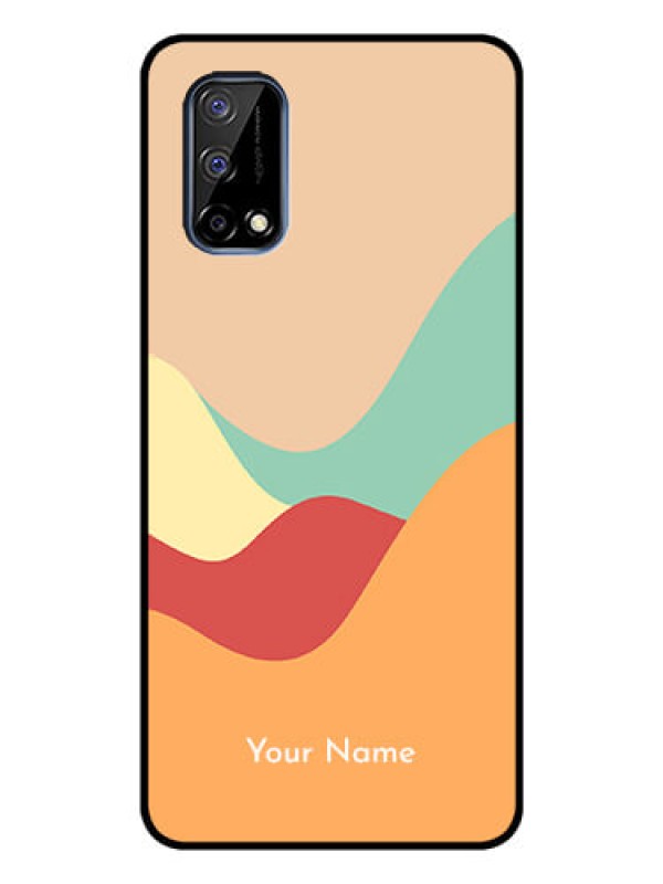 Custom Narzo 30 Pro 5G Personalized Glass Phone Case - Ocean Waves Multi-colour Design