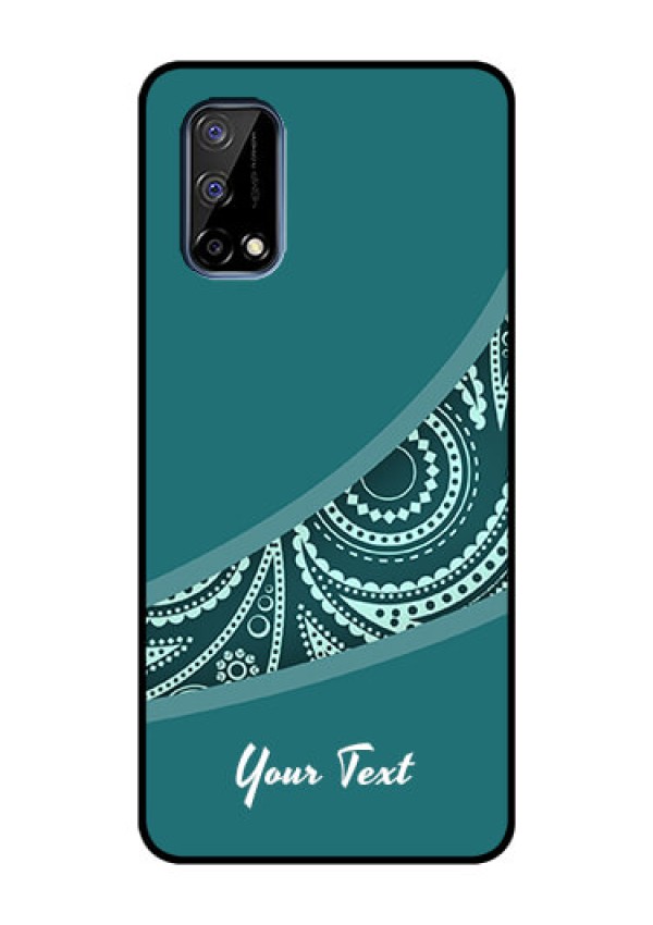 Narzo 30 Pro 5G Photo Printing on Glass Case - semi visible floral Design