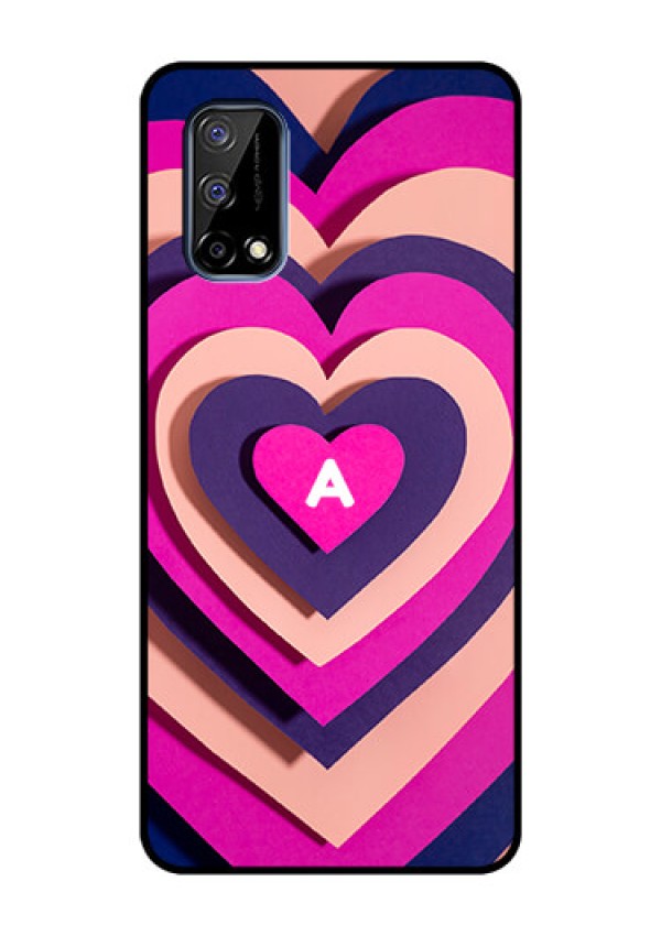 Narzo 30 Pro 5G Custom Glass Mobile Case - Cute Heart Pattern Design