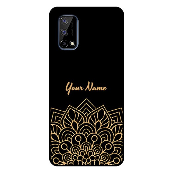Narzo 30 Pro 5G Custom Glass Phone Case - Golden mandala Design Narzo 30 Pro 5G Custom Glass Phone Case - Golden mandala Design