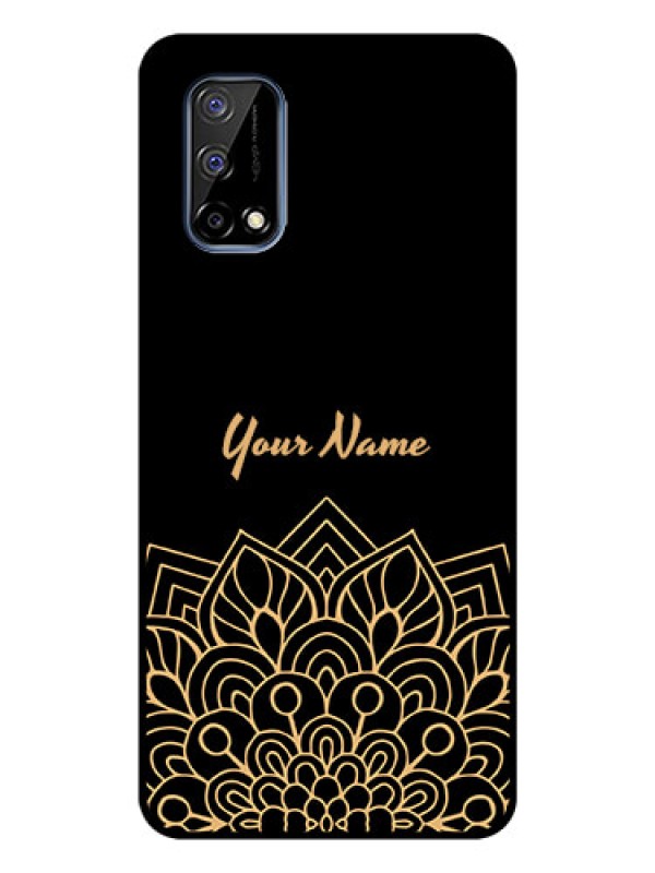 Custom Narzo 30 Pro 5G Custom Glass Phone Case - Golden mandala Design