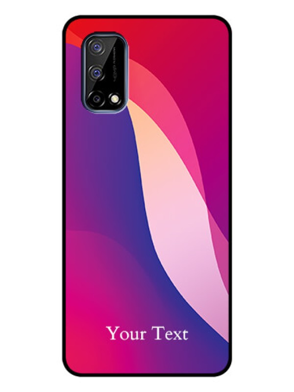 Custom Narzo 30 Pro 5G Personalized Glass Phone Case - Digital abstract Overlap Design