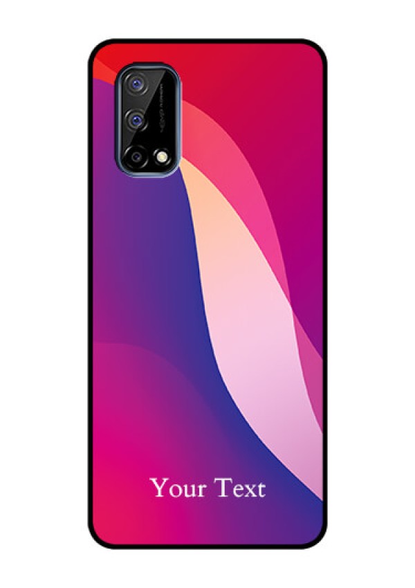 Narzo 30 Pro 5G Personalized Glass Phone Case - Digital abstract Overlap Design