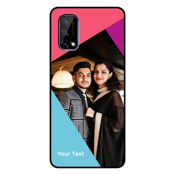 Narzo 30 Pro 5G Custom Glass Mobile Case - Stacked Triple colour Design Narzo 30 Pro 5G Custom Glass Mobile Case - Stacked Triple colour Design