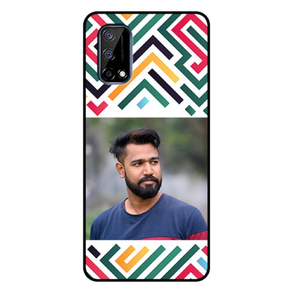 Narzo 30 Pro 5G Personalized Glass Phone Case - Colorful Maze Pattern Design Narzo 30 Pro 5G Personalized Glass Phone Case - Colorful Maze Pattern Design