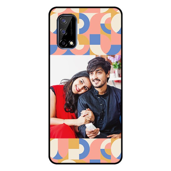 Narzo 30 Pro 5G Photo Printing on Glass Case - Semi-circle Maze Pattern Design Narzo 30 Pro 5G Photo Printing on Glass Case - Semi-circle Maze Pattern Design