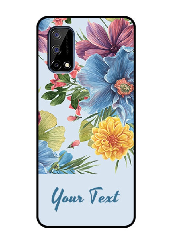 Narzo 30 Pro 5G Custom Glass Mobile Case - Stunning Watercolored Flowers Painting Design