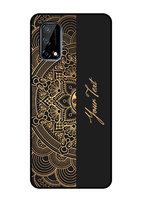 Narzo 30 Pro 5G Photo Printing on Glass Case - Mandala art with custom text Design