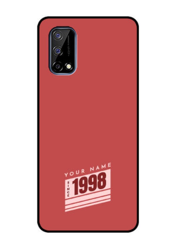 Narzo 30 Pro 5G Custom Glass Phone Case - Red custom year of birth Design