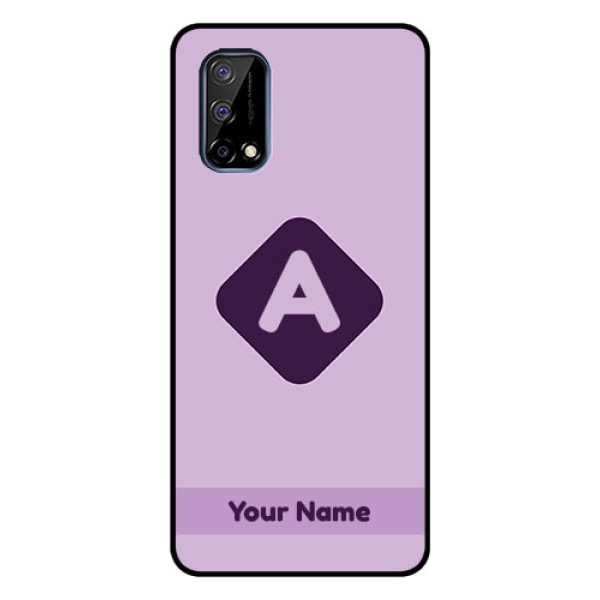 Narzo 30 Pro 5G Custom Glass Mobile Case - Custom Letter in curved badge Design Narzo 30 Pro 5G Custom Glass Mobile Case - Custom Letter in curved badge Design