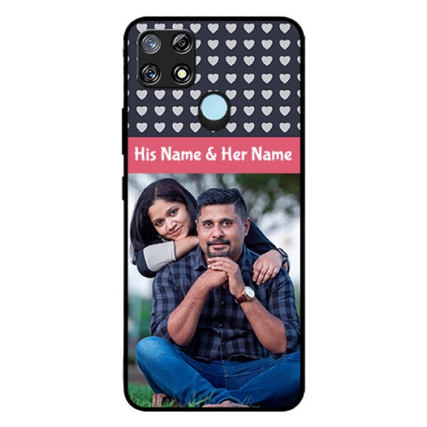 Narzo 30A Custom Glass Mobile Case  - Love Symbols Design
