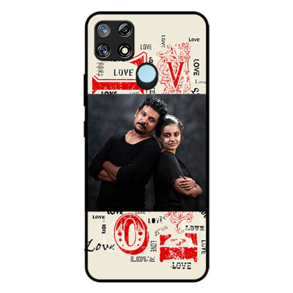 Narzo 30A Photo Printing on Glass Case - Trendy Love Design Case Narzo 30A Photo Printing on Glass Case - Trendy Love Design Case