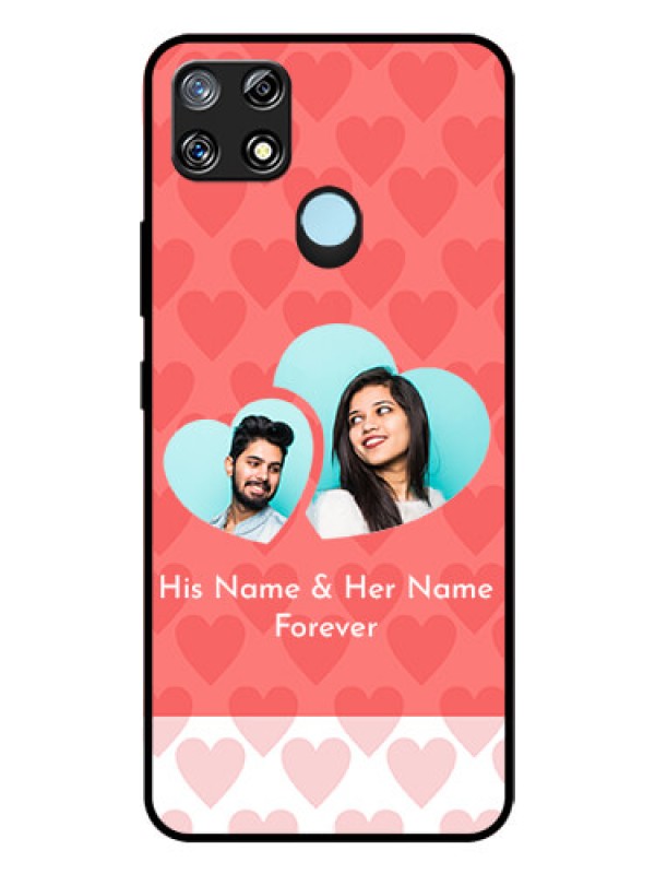 Custom Narzo 30A Personalized Glass Phone Case  - Couple Pic Upload Design