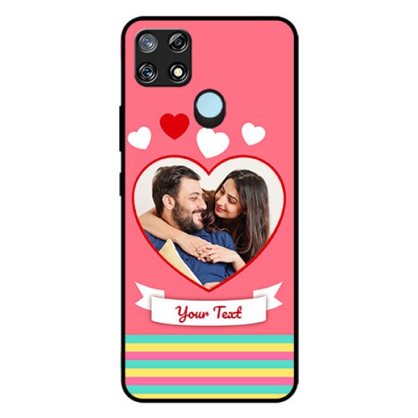 Narzo 30A Photo Printing on Glass Case  - Love Doodle Design