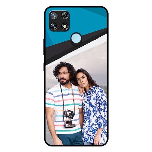 Narzo 30A Photo Printing on Glass Case  - Simple Pattern Photo Upload Design