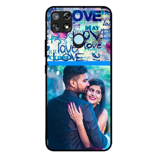 Narzo 30A Custom Glass Mobile Case  - Colorful Love Design
