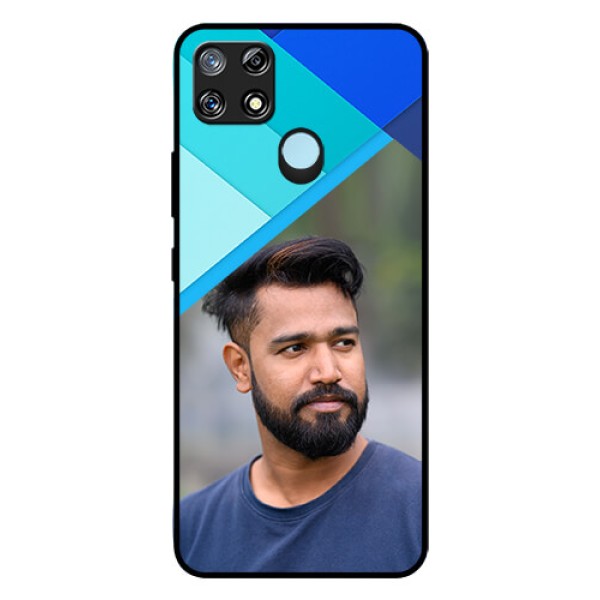 Narzo 30A Custom Glass Phone Case  - Blue Pattern Design