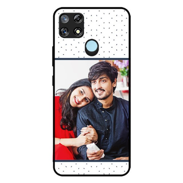 Narzo 30A Personalized Glass Phone Case  - Premium Dot Design