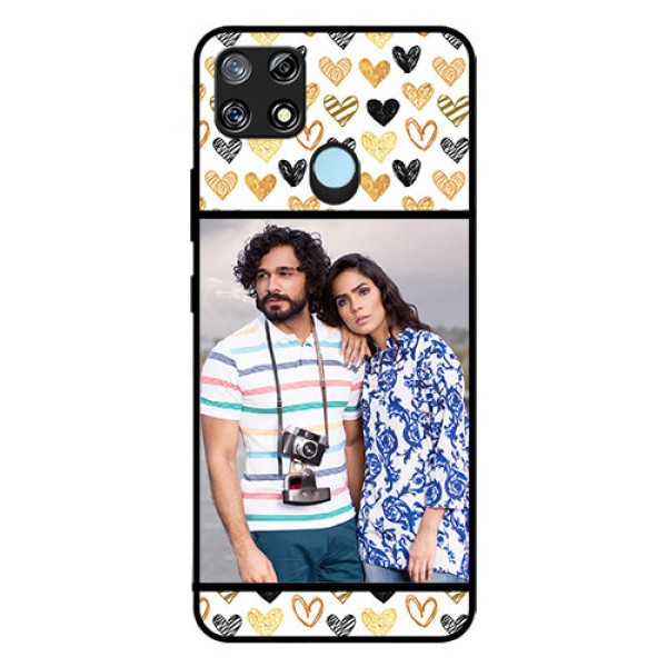 Narzo 30A Photo Printing on Glass Case  - Love Symbol Design