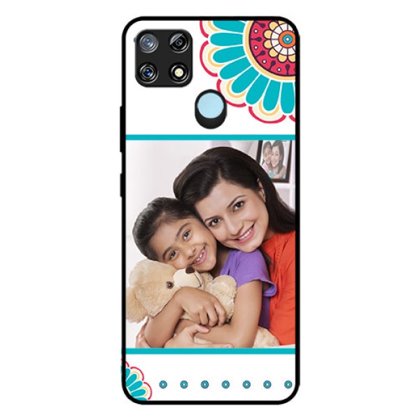Narzo 30A Custom Glass Phone Case  - Flower Design