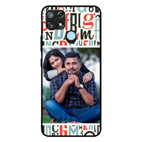 Narzo 30A Personalized Glass Phone Case  - Alphabet Design