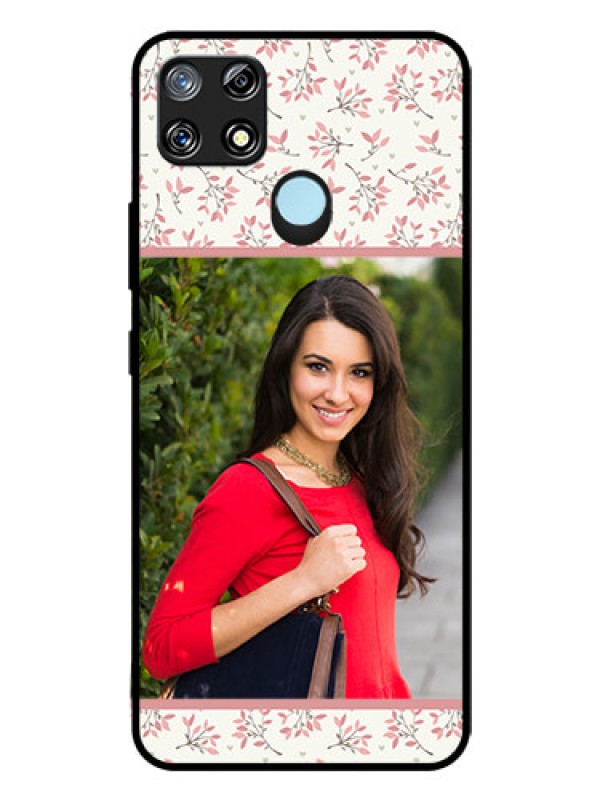 Custom Narzo 30A Custom Glass Phone Case  - Premium Floral Design