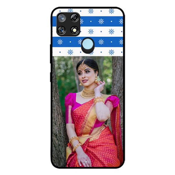 Narzo 30A Photo Printing on Glass Case  - Snow Pattern Design