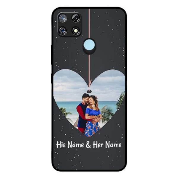 Narzo 30A Custom Glass Phone Case  - Hanging Heart Design